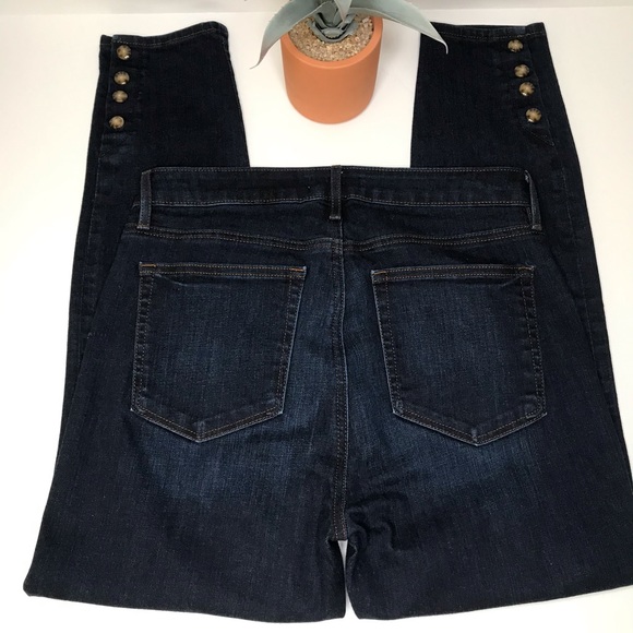 Loft High-Rise Modern Snap Cuff Ankle Jeans - 28/6 - Picture 7 of 17